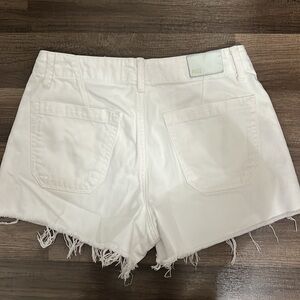 PAIGE white denim cutoff shorts